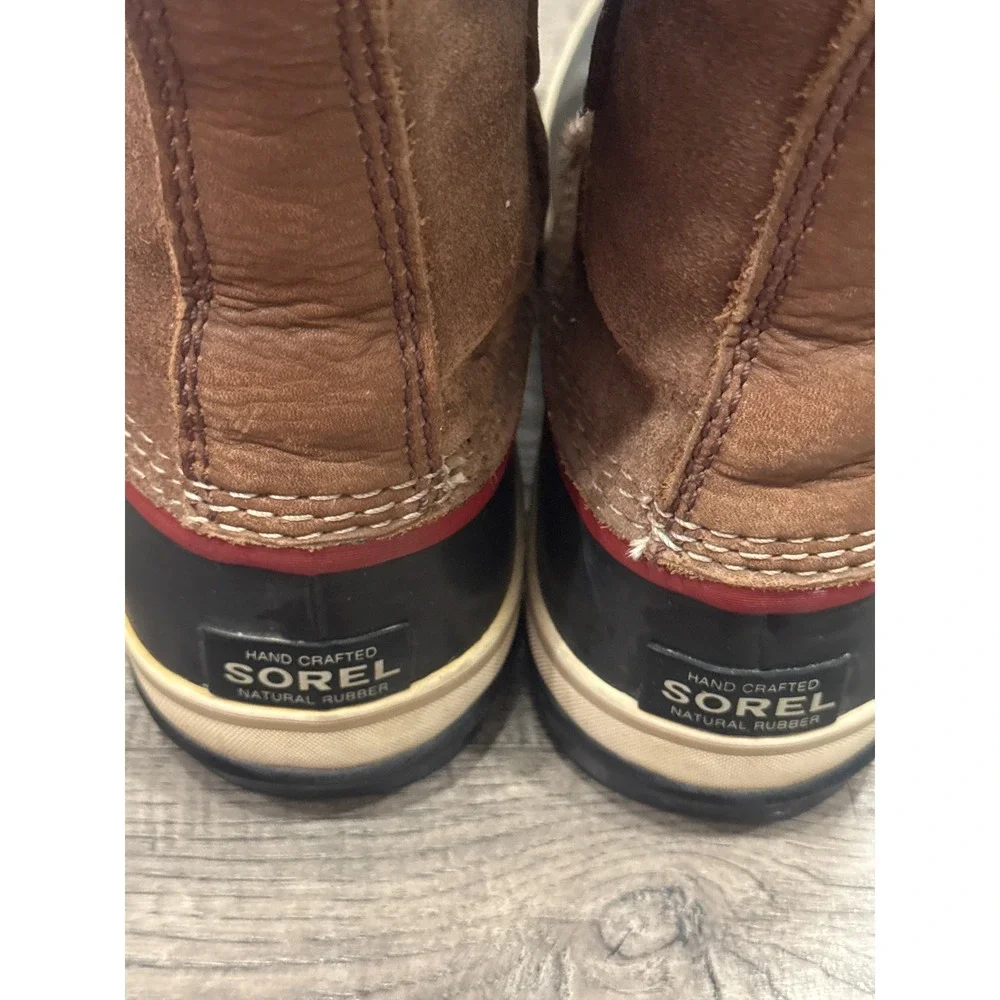 Sorel Joan of Arctic Brown Black Faux Fur Winter Snow Boots NL2429-261 Womens 8